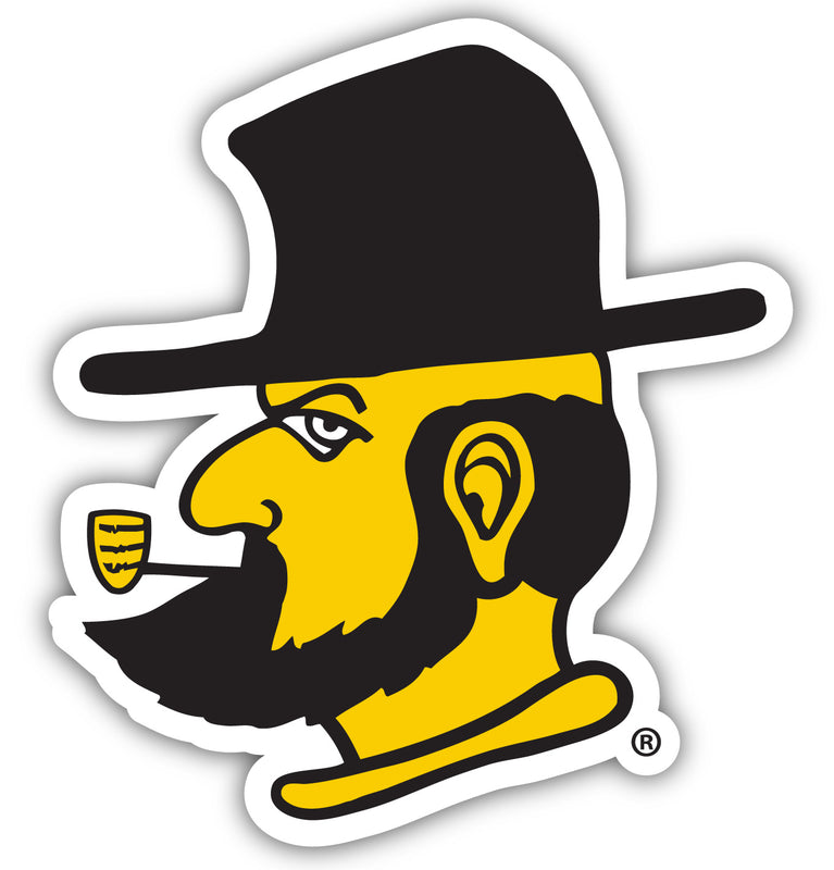 Appalachian State 4-Inch Elegant School Logo NCAA Vinyl Decal Sticker for Fans, Students, and Alumni