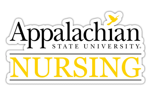 Appalachian State 4-Inch Nursing NCAA Vinyl Decal Sticker for Fans, Students, and Alumni