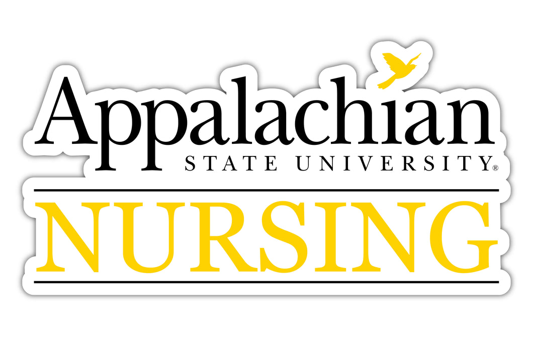 Appalachian State 4-Inch Nursing NCAA Vinyl Decal Sticker for Fans, Students, and Alumni