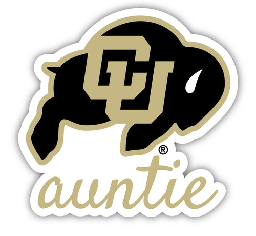 Colorado Buffaloes 4-Inch Auntie NCAA Vinyl Decal Sticker for Fans, Students, and Alumni