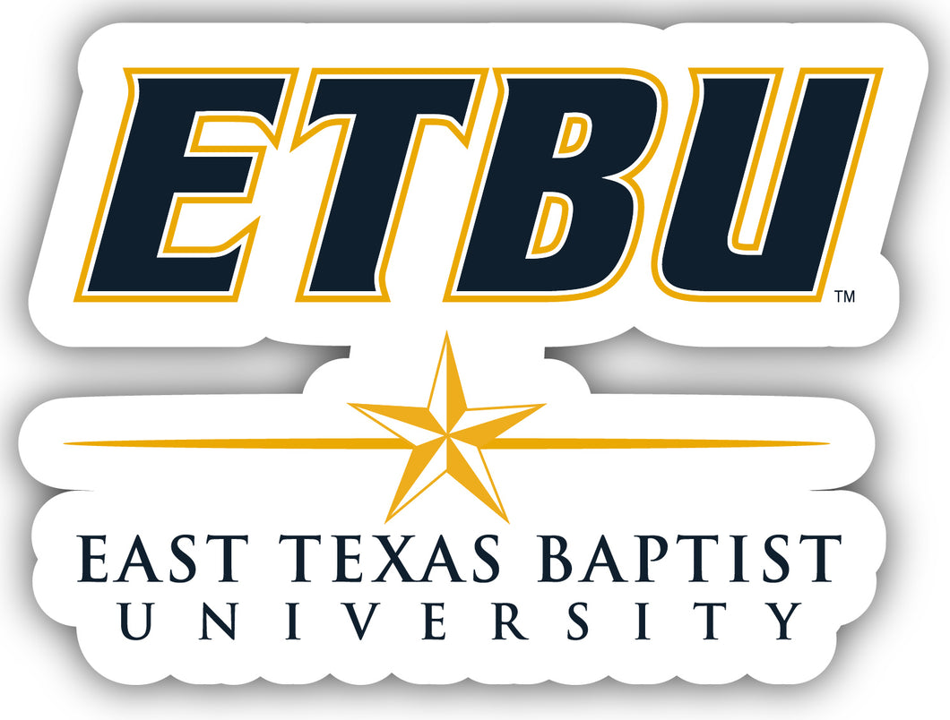 East Texas Baptist University 2-Inch on one of its sides NCAA Durable School Spirit Vinyl Decal Sticker