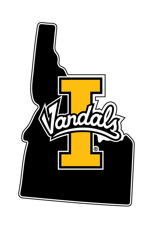 Idaho Vandals 4-Inch State Shape NCAA Vinyl Decal Sticker for Fans, Students, and Alumni