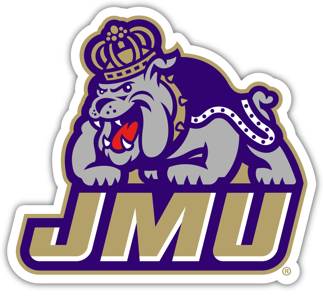 James Madison Dukes 4-Inch Elegant School Logo NCAA Vinyl Decal Sticker for Fans, Students, and Alumni