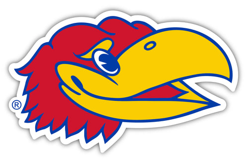 Kansas Jayhawks 12-Inch on one of its sides NCAA Durable School Spirit Vinyl Decal Sticker