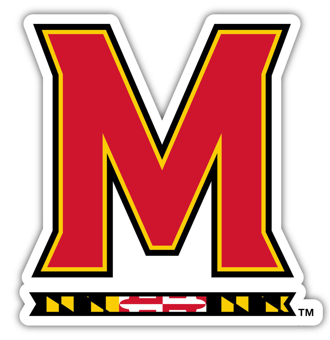 Maryland Terrapins 10-Inch on one of its sides NCAA Durable School Spirit Vinyl Decal Sticker