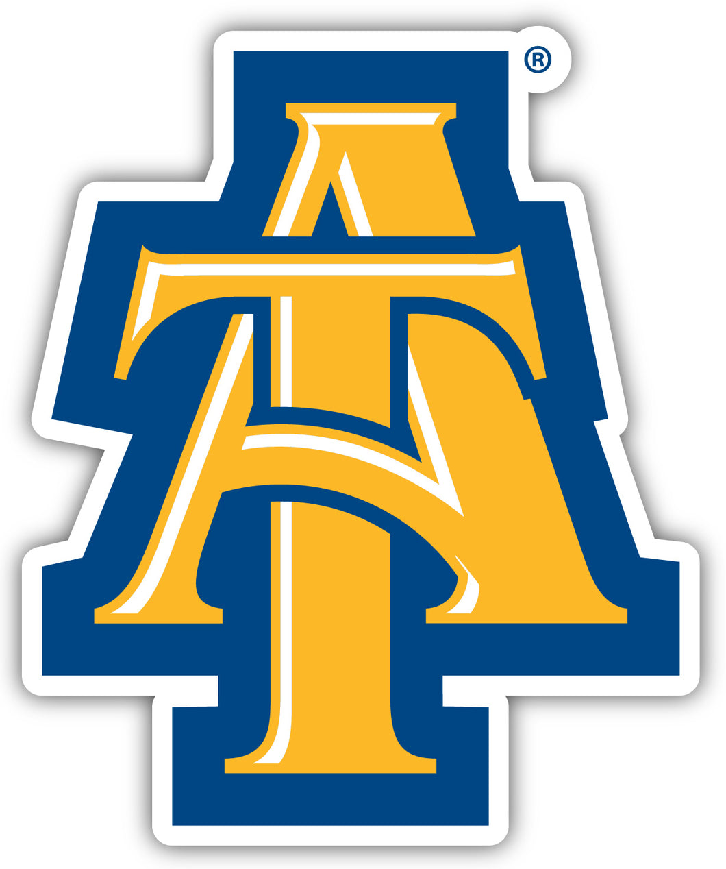 North Carolina A&T State Aggies 4-Inch Elegant School Logo NCAA Vinyl Decal Sticker for Fans, Students, and Alumni