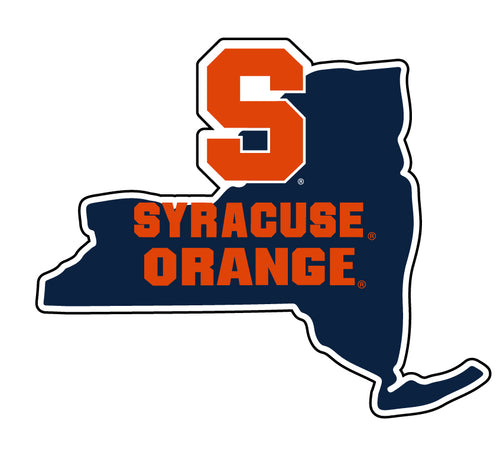 Syracuse Orange 4-Inch State Shape NCAA Vinyl Decal Sticker for Fans, Students, and Alumni