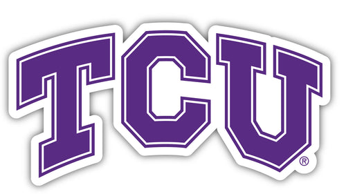 Texas Christian University 10-Inch on one of its sides NCAA Durable School Spirit Vinyl Decal Sticker