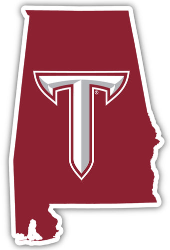 Troy University 10-Inch on one of its sides NCAA Durable School Spirit Vinyl Decal Sticker