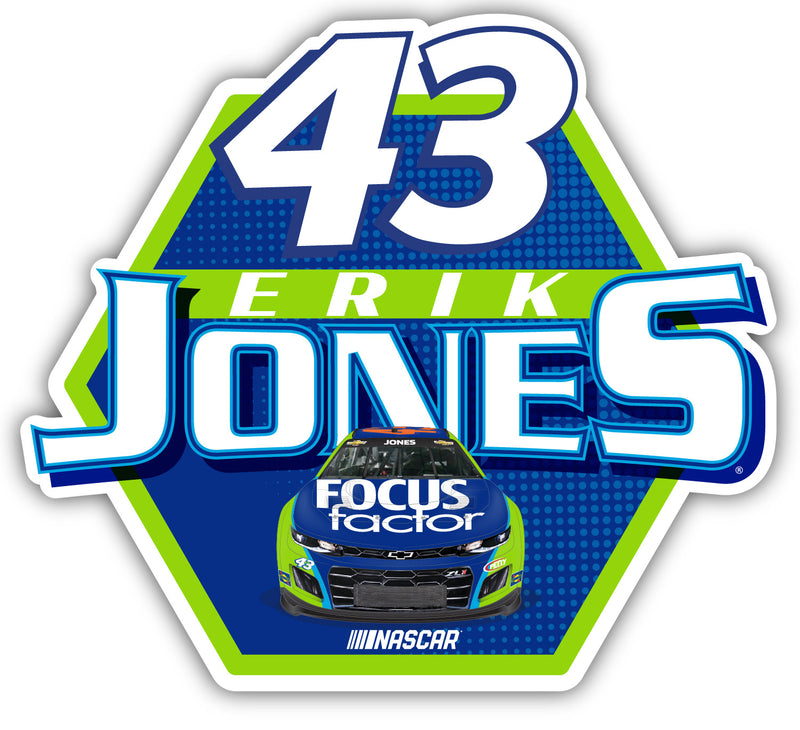 Nascar #43 Erik Jones 4-Inch Vinyl Decal Sticker