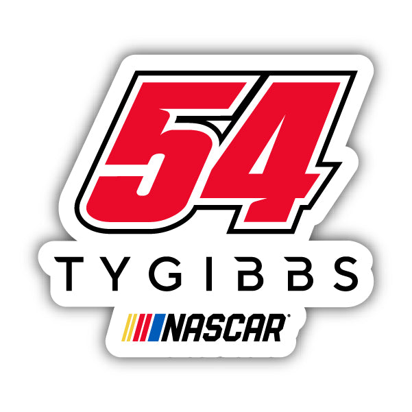 #54 Ty Gibbs  4-Inch Number Laser Cut Decal