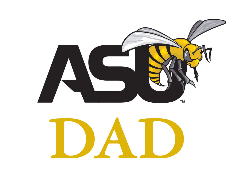 Alabama State University 4-Inch Dad NCAA Vinyl Decal Sticker for Fans, Students, and Alumni