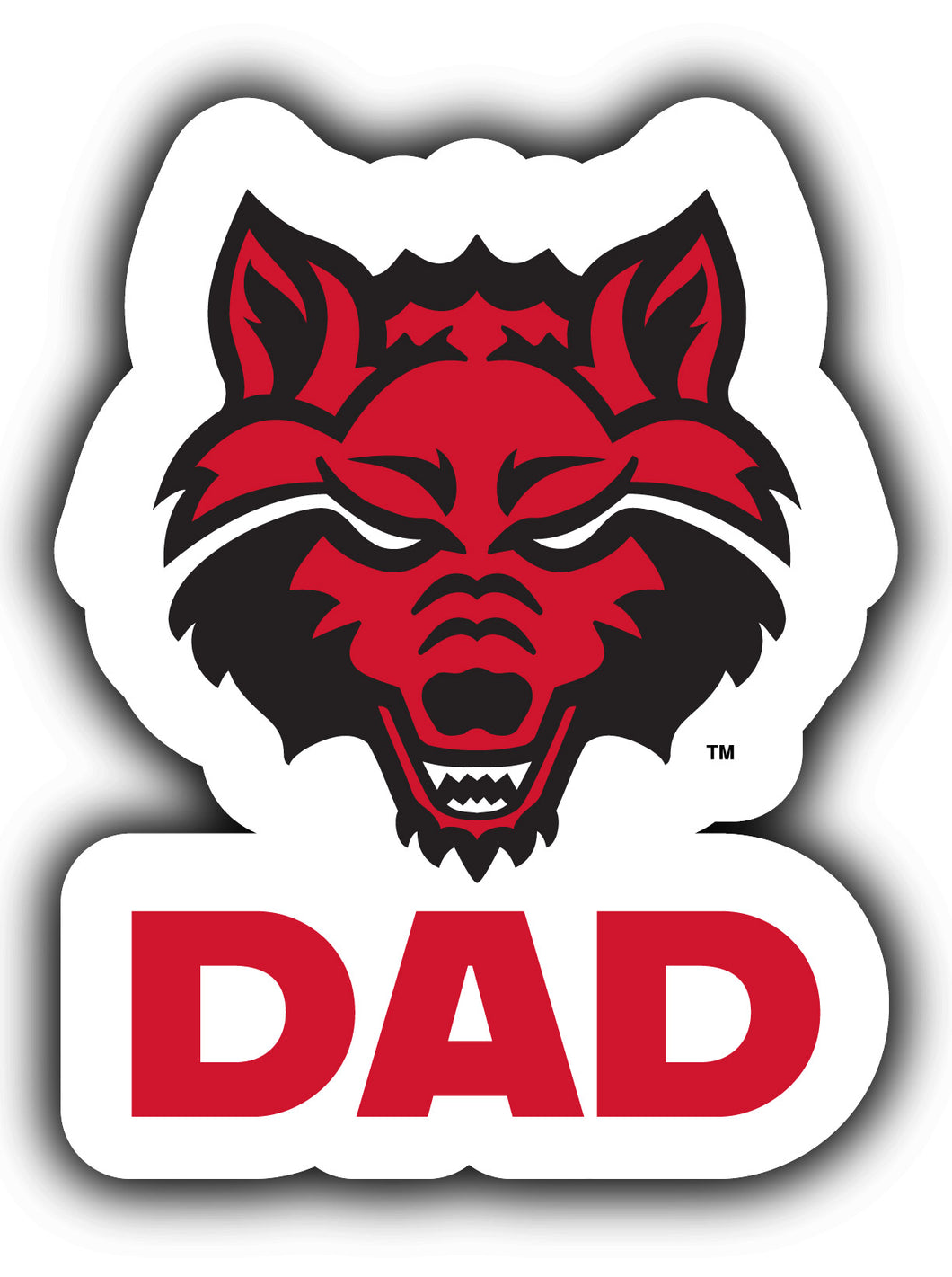 Arkansas State 4-Inch Proud Dad NCAA - Durable School Spirit Vinyl Decal Perfect Gift for Dad