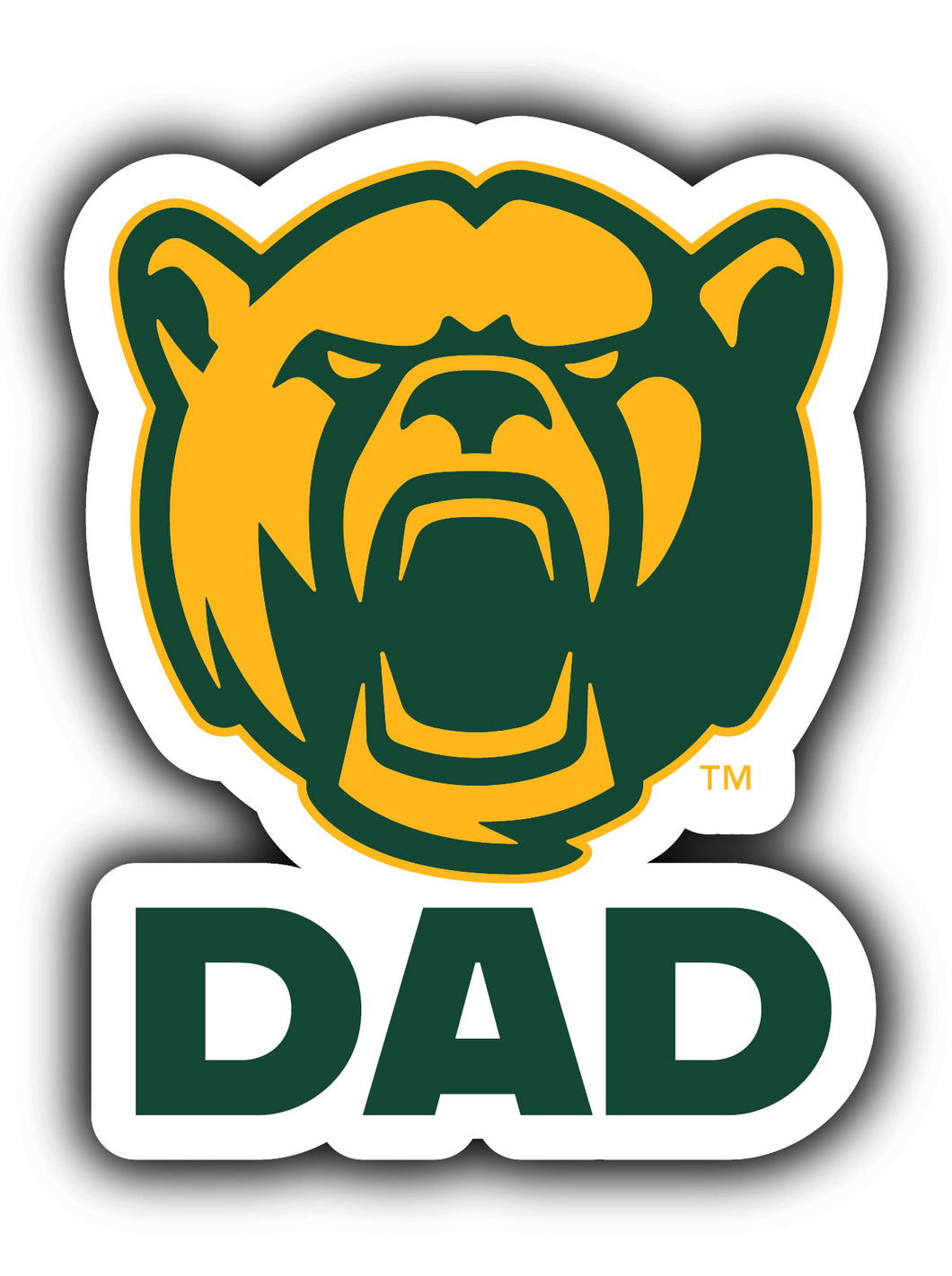 Baylor Bears 4-Inch Proud Dad NCAA - Durable School Spirit Vinyl Decal Perfect Gift for Dad