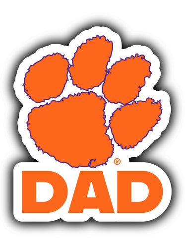 Clemson Tigers 4-Inch Proud Dad NCAA - Durable School Spirit Vinyl Decal Perfect Gift for Dad