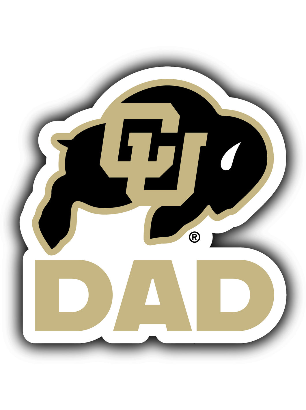 Colorado Buffaloes 4-Inch Proud Dad NCAA - Durable School Spirit Vinyl Decal Perfect Gift for Dad