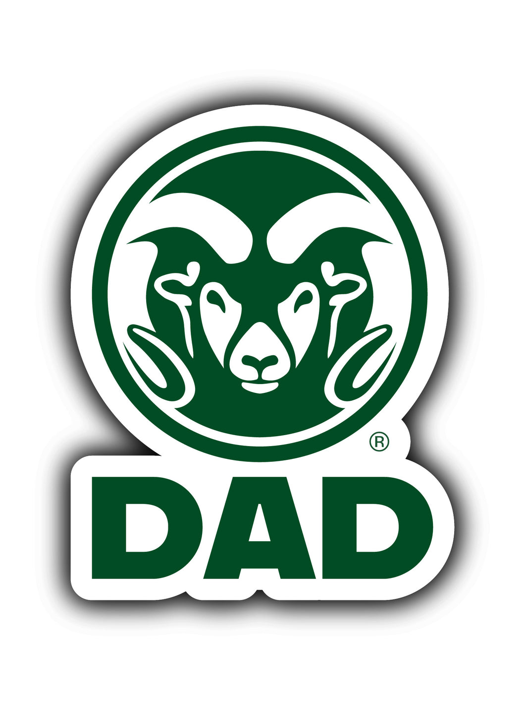 Colorado State Rams 4-Inch Proud Dad NCAA - Durable School Spirit Vinyl Decal Perfect Gift for Dad