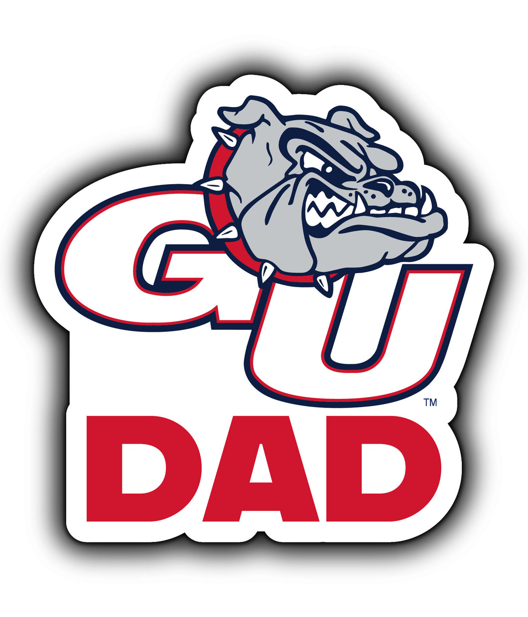 Gonzaga Bulldogs Proud Mom and Dad 4-Inch Die Cut Decal