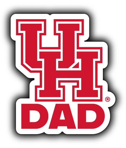 University of Houston 4-Inch Proud Dad NCAA - Durable School Spirit Vinyl Decal Perfect Gift for Dad