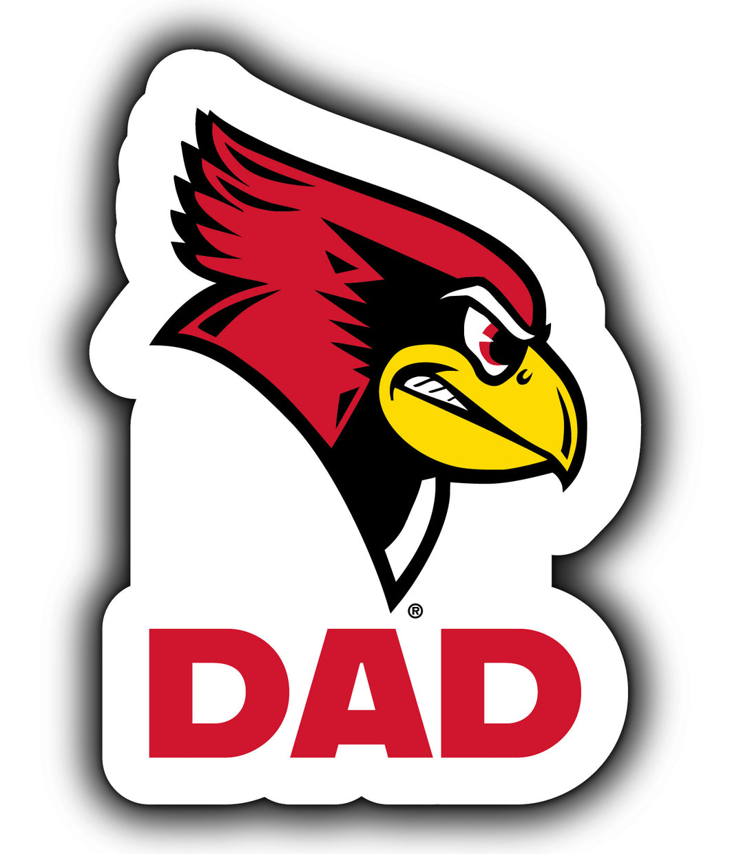 Illinois State Redbirds 4-Inch Proud Dad NCAA - Durable School Spirit Vinyl Decal Perfect Gift for Dad