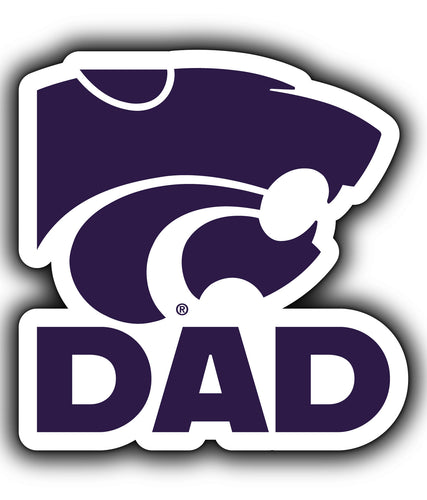 Kansas State Wildcats 4-Inch Proud Dad NCAA - Durable School Spirit Vinyl Decal Perfect Gift for Dad