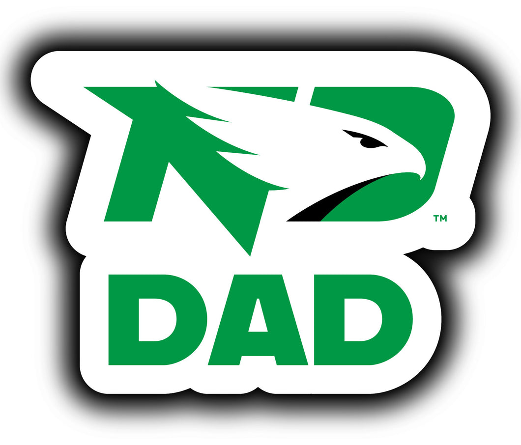 North Dakota Fighting Hawks 4-Inch Proud Dad NCAA - Durable School Spirit Vinyl Decal Perfect Gift for Dad