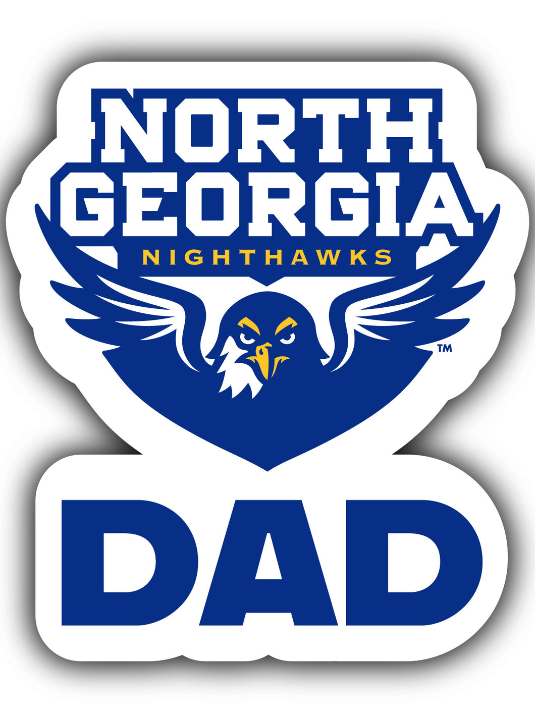 North Georgia Nighhawks 4-Inch Dad NCAA Vinyl Decal Sticker for Fans, Students, and Alumni