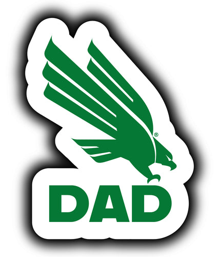 North Texas 4-Inch Proud Dad NCAA - Durable School Spirit Vinyl Decal Perfect Gift for Dad