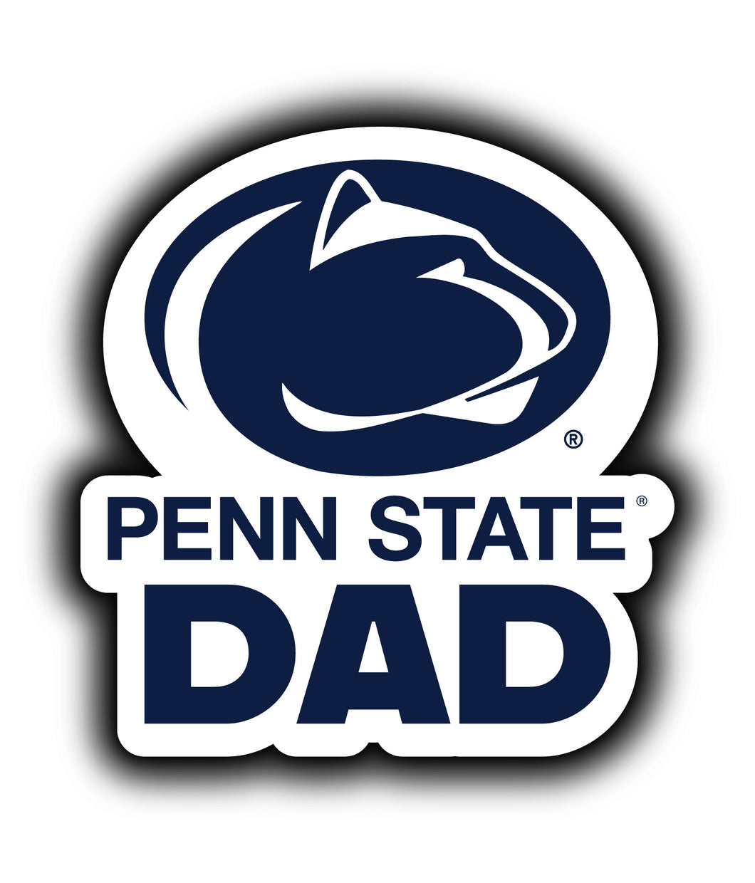 Penn State Nittany Lions 4-Inch Proud Dad NCAA - Durable School Spirit Vinyl Decal Perfect Gift for Dad