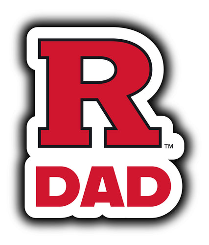Rutgers Scarlet Knights 4-Inch Proud Dad NCAA - Durable School Spirit Vinyl Decal Perfect Gift for Dad