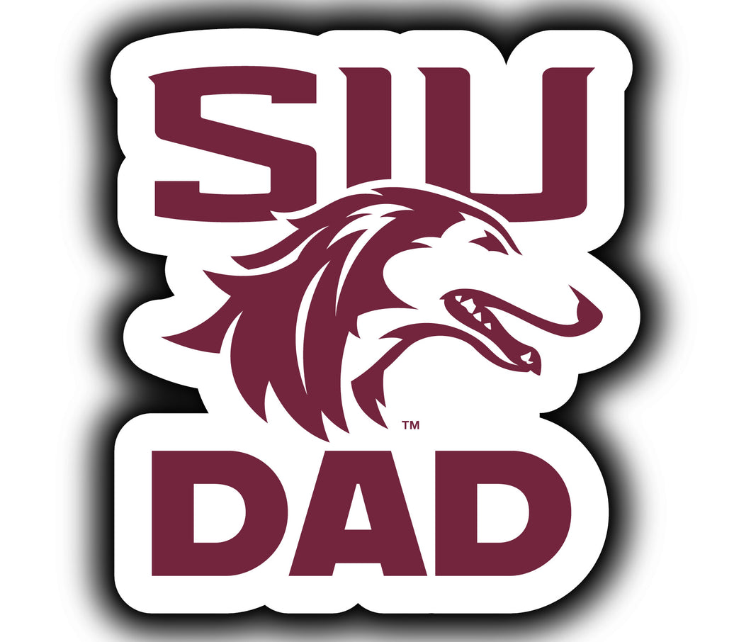 Southern Illinois Salukis 4-Inch Proud Dad NCAA - Durable School Spirit Vinyl Decal Perfect Gift for Dad