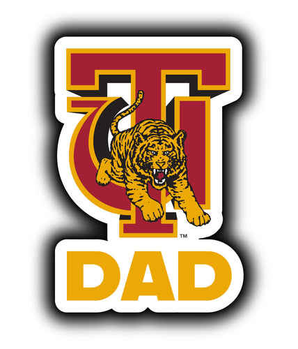 Tuskegee University 4-Inch Proud Dad NCAA - Durable School Spirit Vinyl Decal Perfect Gift for Dad