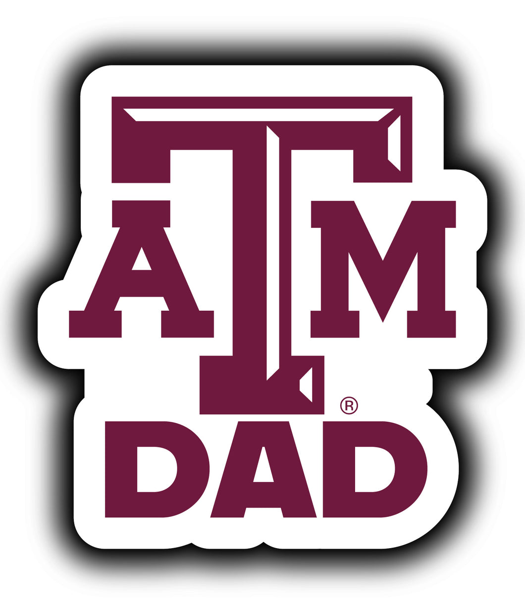 Texas A&M Aggies 4-Inch Proud Dad NCAA - Durable School Spirit Vinyl Decal Perfect Gift for Dad