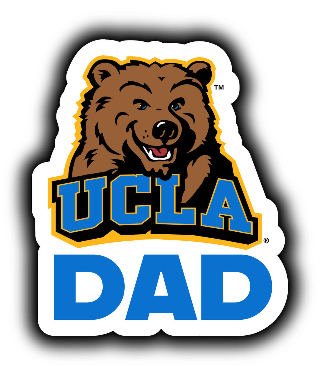UCLA Bruins 4-Inch Proud Dad NCAA - Durable School Spirit Vinyl Decal Perfect Gift for Dad
