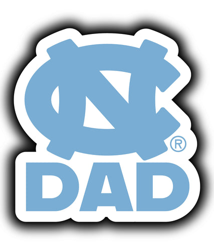 UNC Tar Heels 4-Inch Proud Dad NCAA - Durable School Spirit Vinyl Decal Perfect Gift for Dad