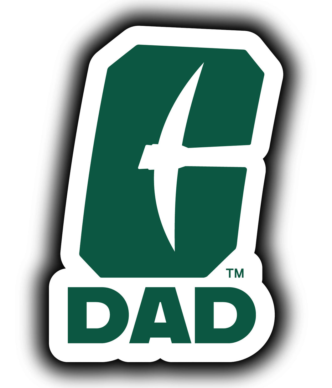 North Carolina Charlotte Forty-Niners 4-Inch Proud Dad NCAA - Durable School Spirit Vinyl Decal Perfect Gift for Dad