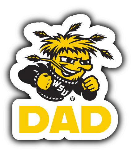 Wichita State Shockers 4-Inch Proud Dad NCAA - Durable School Spirit Vinyl Decal Perfect Gift for Dad