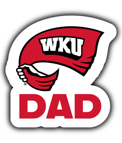 Western Kentucky Hilltoppers 4-Inch Proud Dad NCAA - Durable School Spirit Vinyl Decal Perfect Gift for Dad