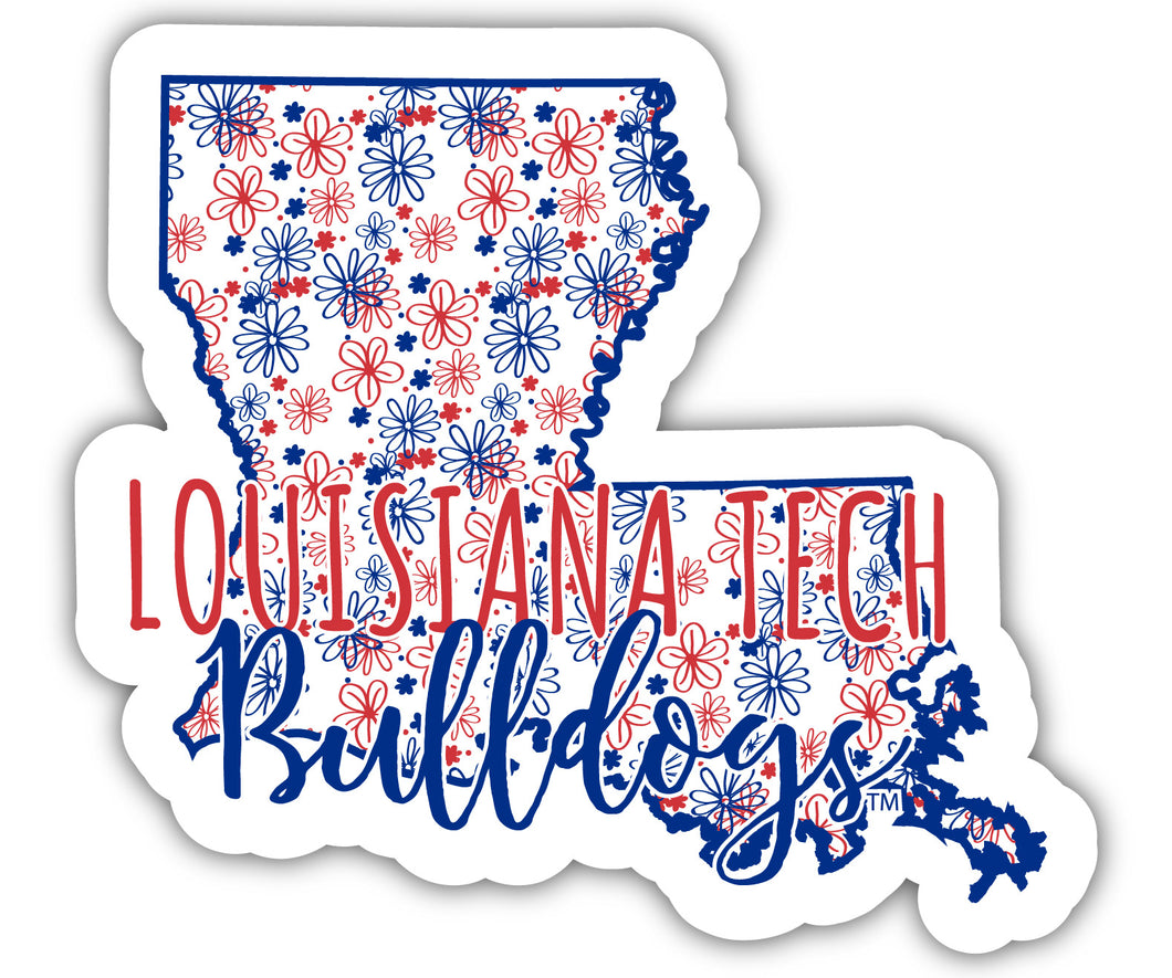 Lubbock Christian University Chaparral 4-Inch State Shaped NCAA Floral Love Vinyl Sticker - Blossoming School Spirit Decal