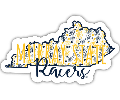 Murray State University 2-Inch on one of its sides Floral Design NCAA Floral Love Vinyl Sticker - Blossoming School Spirit Decal Sticker