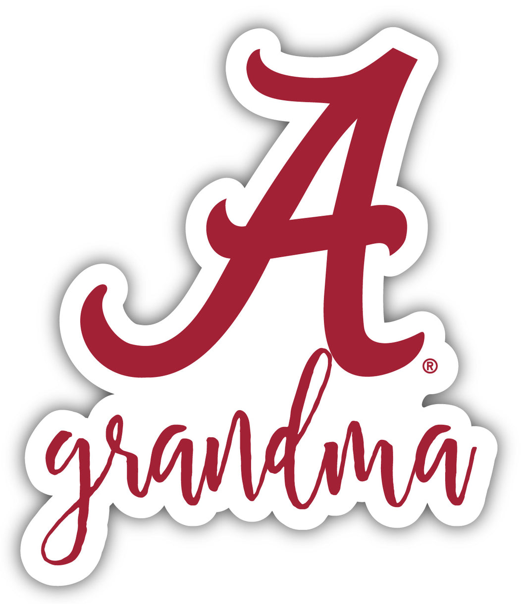 Alabama Crimson Tide 4-Inch Proud Grandma NCAA - Durable School Spirit Vinyl Decal Perfect Gift for Grandma