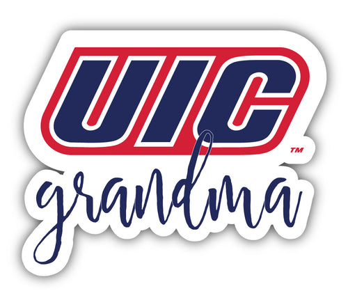University of Illinois at Chicago 4-Inch Proud Grandma NCAA - Durable School Spirit Vinyl Decal Perfect Gift for Grandma