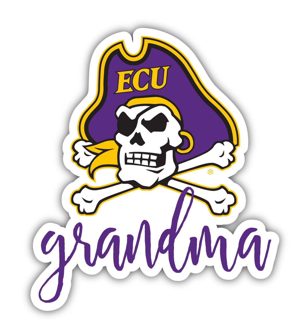 East Carolina Pirates 4-Inch Proud Grandma NCAA - Durable School Spirit Vinyl Decal Perfect Gift for Grandma