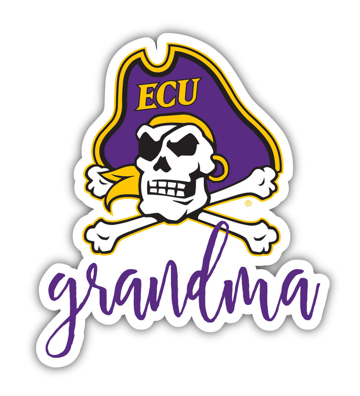 East Carolina Pirates 4-Inch Proud Grandma NCAA - Durable School Spirit Vinyl Decal Perfect Gift for Grandma