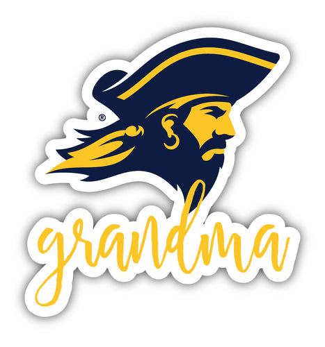 East Tennessee State University 4-Inch Proud Grandma NCAA - Durable School Spirit Vinyl Decal Perfect Gift for Grandma