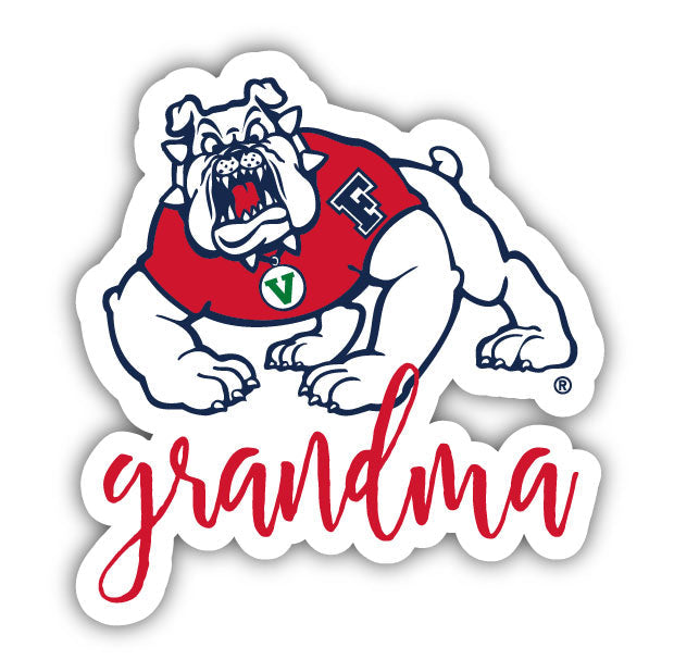 Fresno State Bulldogs Proud Grandma 4-Inch NCAA High-Definition Magnet - Versatile Metallic Surface Adornment