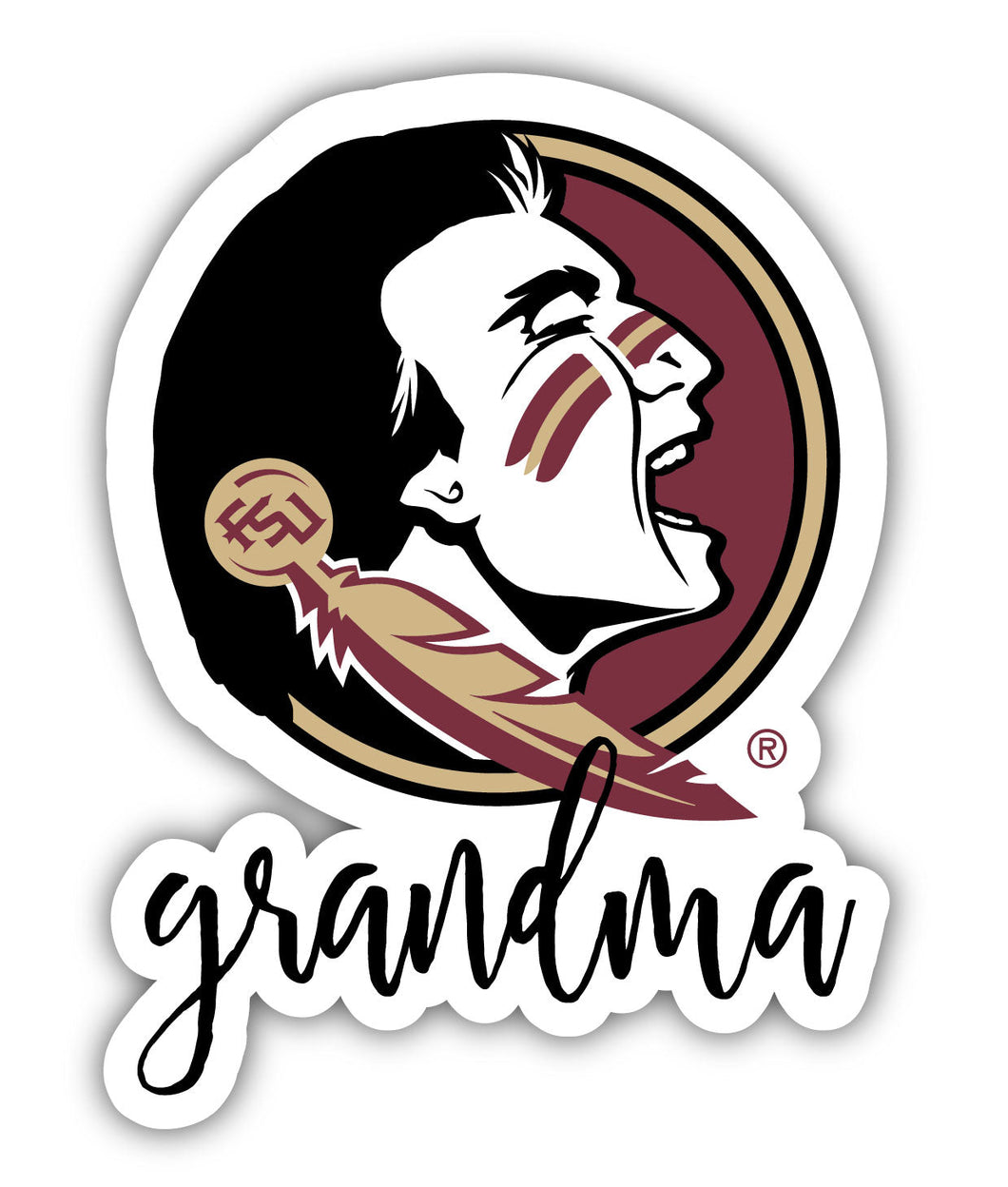 Florida State Seminoles Proud Grandma 4-Inch NCAA High-Definition Magnet - Versatile Metallic Surface Adornment
