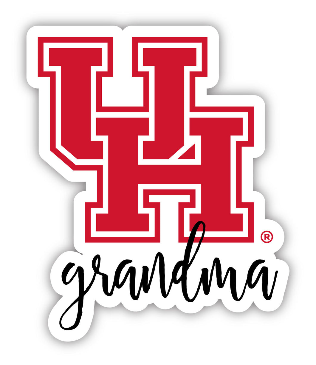 University of Houston 4-Inch Proud Grandma NCAA - Durable School Spirit Vinyl Decal Perfect Gift for Grandma
