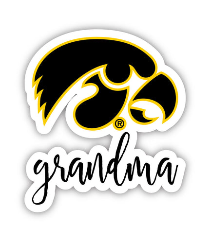 Iowa Hawkeyes 4-Inch Proud Grandma NCAA - Durable School Spirit Vinyl Decal Perfect Gift for Grandma