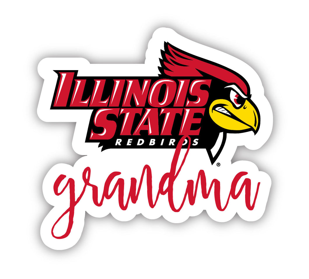 Illinois State Redbirds 4-Inch Proud Grandma NCAA - Durable School Spirit Vinyl Decal Perfect Gift for Grandma